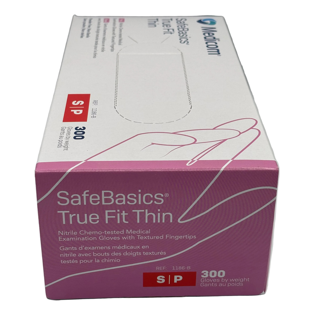 Medicom Pink Nitrile Exam Gloves Powder-Free | Box of 300