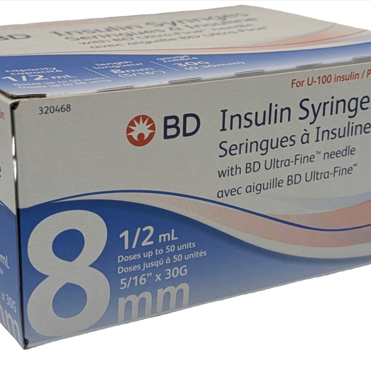 BD Insulin Syringes 0.5ml x 30G x 8mm Canadian Medical Supply