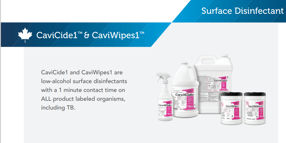 Metrex CaviWipes Disinfecting Wipes #13-1100 - 4 Pack Of 160 Count Cannisters (Exp 07/2027)