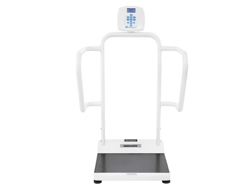 Health o meter 1100KL Bariatric Scale | 1000 lb Capacity, Extra Wide Handrails