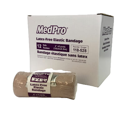 MedPro Elastic Bandage with Clips, Individually Wrapped, 4