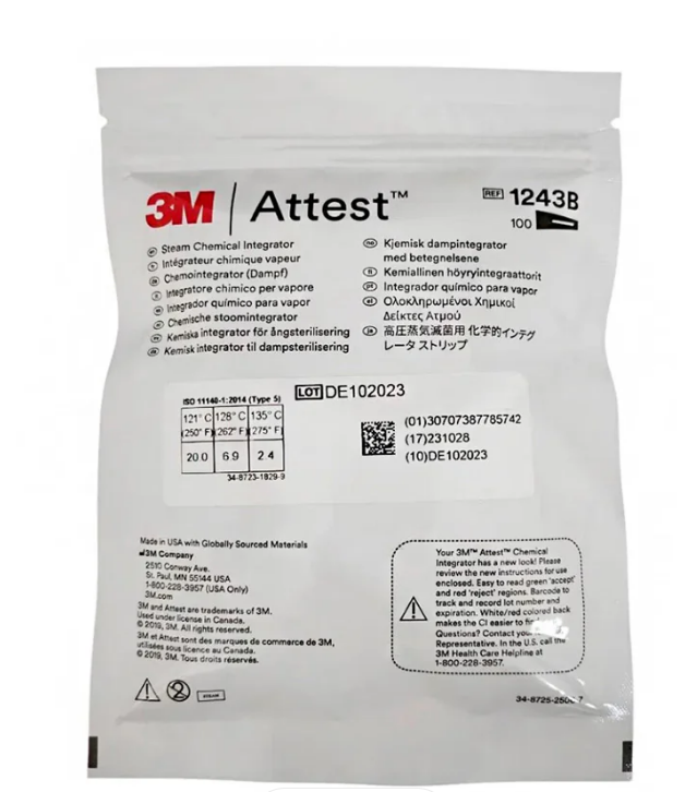 3M Attest Steam Chemical Indicator Strip Class 5