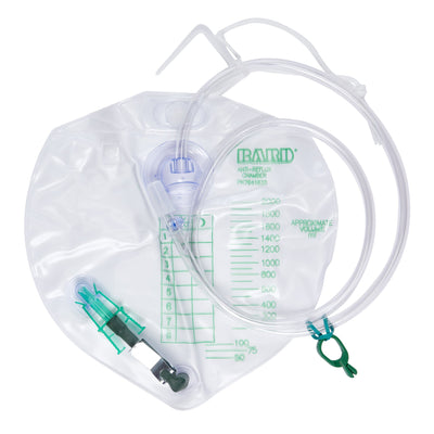 Bard 154002 Urine Drainage Bag With Anti-reflux Chamber, 2000ml