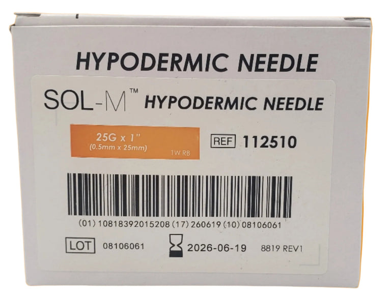 SOL-M Hypodermic Needle 25G x 1