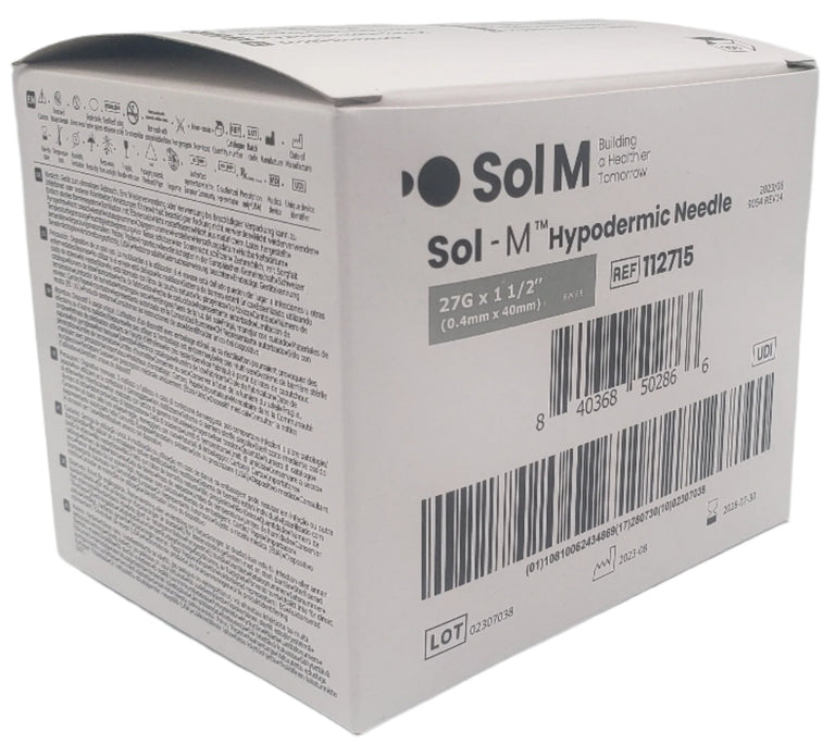 SOL-M Hypodermic Needle 27G x 1 1/2