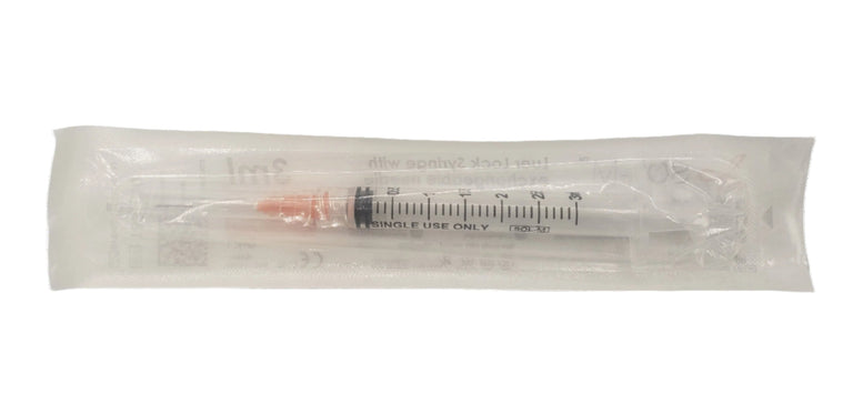 SOL-M 3ml Luer Lock Syringe w/ Detachable Needle 25G x 1''