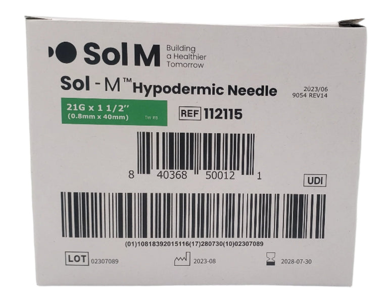 SOL-M Hypodermic Needle 21G*1 1/2