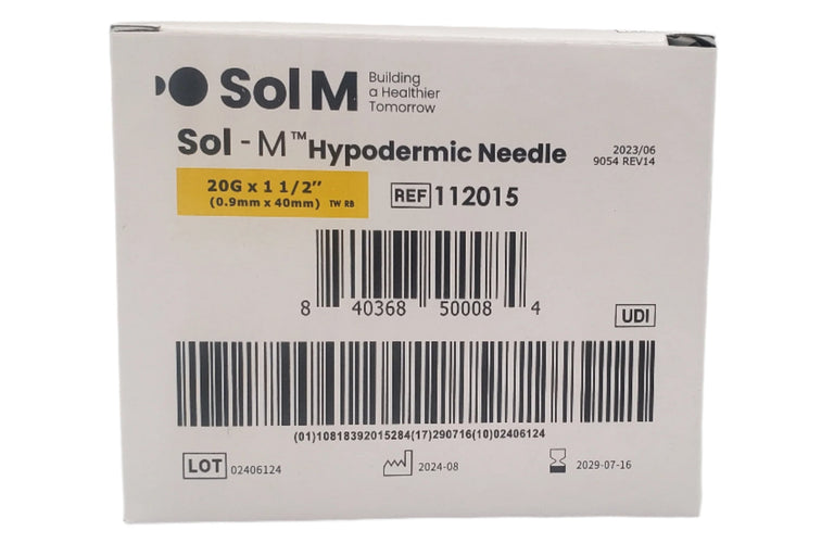 SOL-M Hypodermic Needle 20G*1 1/2