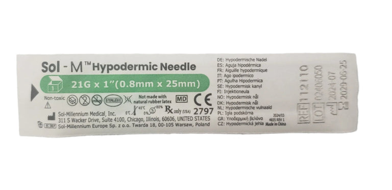 SOL-M Hypodermic Needle 21G*1