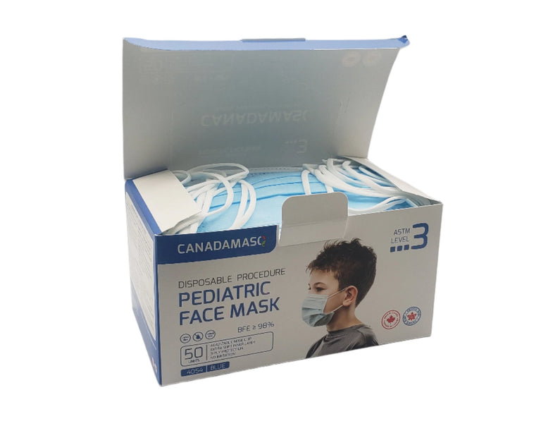 CANADAMASQ Level 3 Procedure Mask Blue, Pediatric