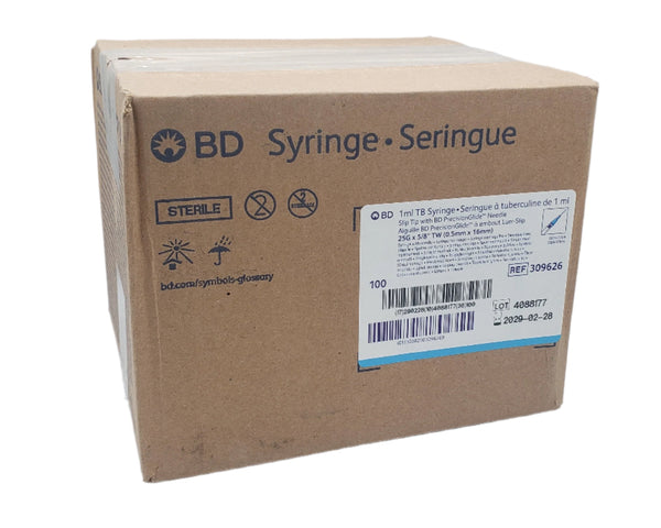 BD 309626 1mL Tuberculin Syringe 25G x 5/8