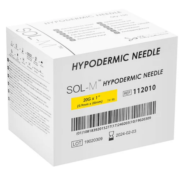 SOL-M Hypodermic Needle 20G x 1