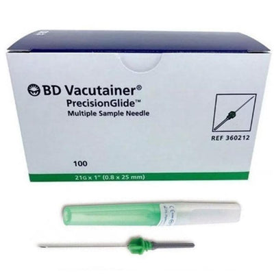 BD 360212 Vacutainer Multi-Sample Blood Collection Needle, 21G x 1"