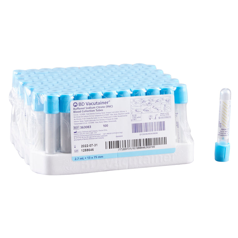 BD 363083 Vacutainer Plus Citrus 2.7ml, Light Blue