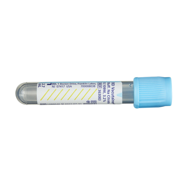 BD 363083 Vacutainer Plus Citrus 2.7ml, Light Blue