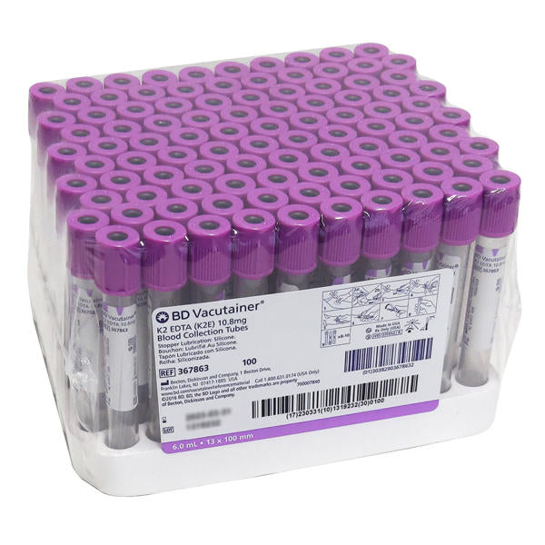 BD 367863 Vacutainer Plus EDTA 6 mL, Lavender