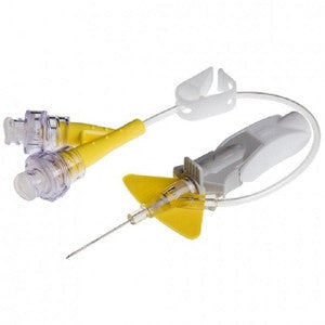 Unpacked BD Nexiva Dual Port Closed IV Catheter 24G × 0.56