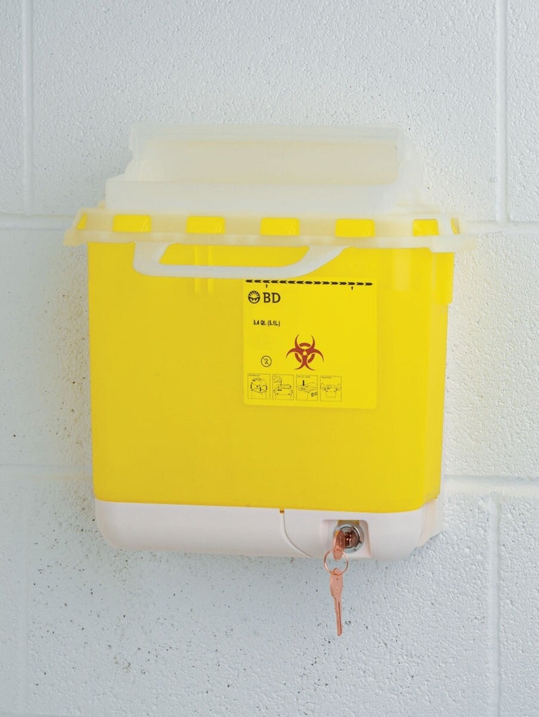 BD Sharps Container 5.1L Lockable Wall Mount