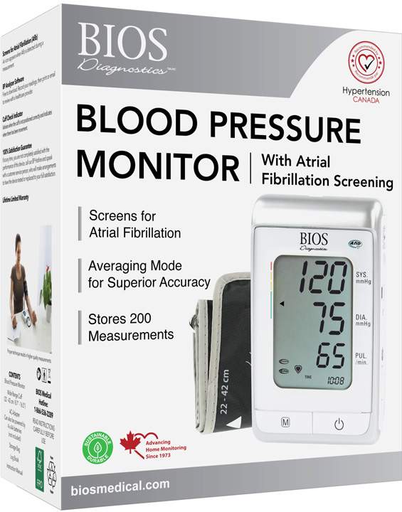 BIOS 3MS1-4Y Blood Pressure Monitor with Atrial Fibrillation Screening