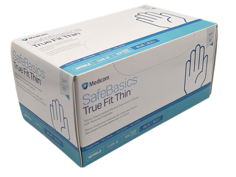 Medicom True Fit Thin Nitrile Exam Glove Box of 300
