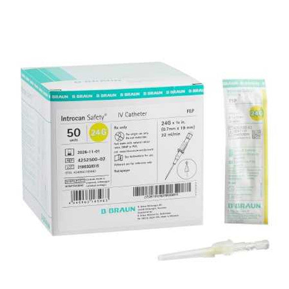 Introcan Safety® IV Catheter, Winged, 24g x 0.75