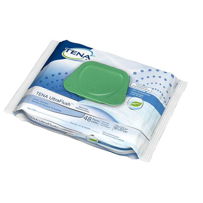 tena flushable wipe