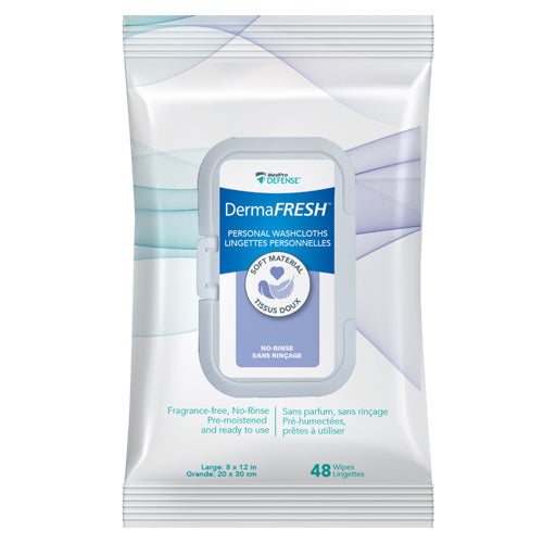 DermaFRESH™ Disposable Personal Wipes 760-050 | Fragrance-Free | Aloe-Free | 48/Pack | 6 Packs/Box