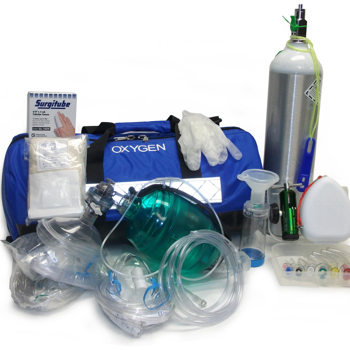First Responder O2 Kit Emergency Oxygen First Responders Kit with D Cylinder