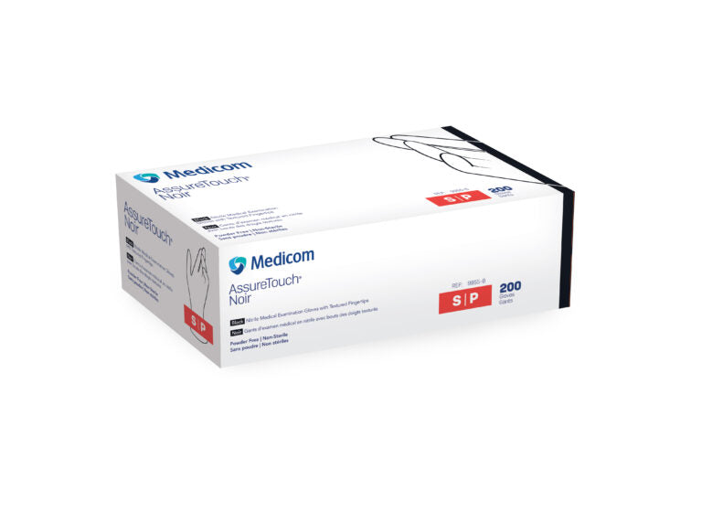 Medicom AssureTouch Noir Nitrile Exam Glove Box of 200