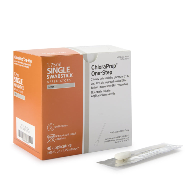 BD 260100 ChloraPrep® Swabstick, Single 1.75ml