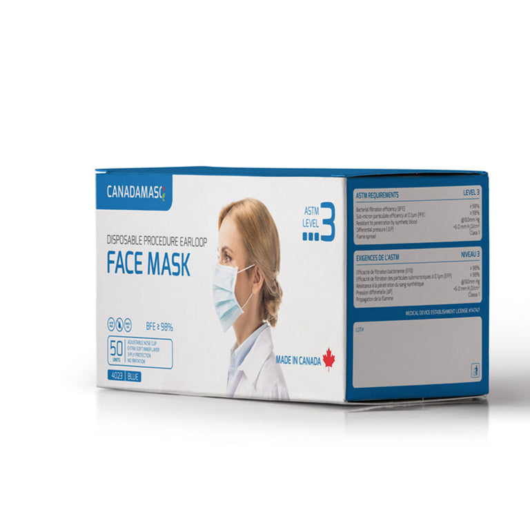 Lab 3mask CANADAMASQ Level 3 Procedure Mask Blue, Adult