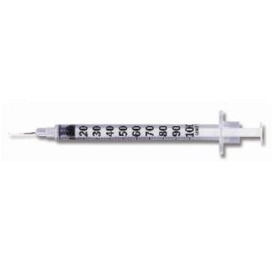 1ml x 28G x 0.5" BD 329420 Insulin Syringe, with Micro-Fine Intravenous Needle
