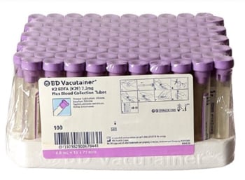 BD 367841 Vacutainer Plus Whole Blood Tube, K2EDTA 2ml