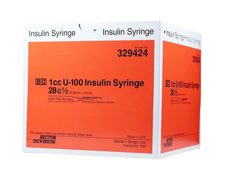 BD Lo-Dose™ Insulin Syringe 329424 | 1 mL | 28G x 1/2