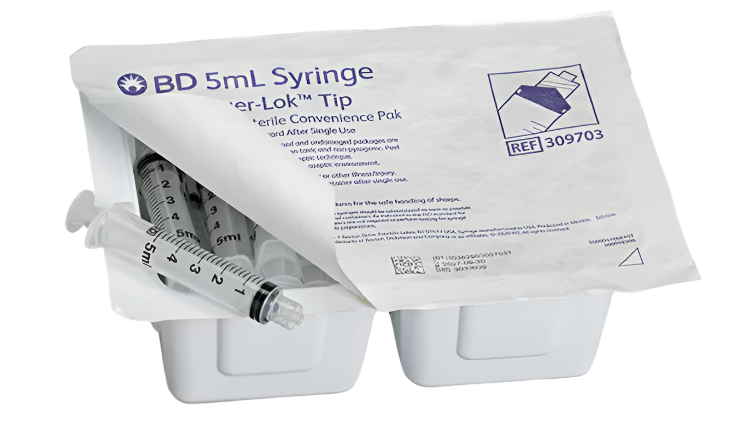 BD 309703 Syringe Convenience Tray, Luer-Lok™ Tip, 5ml