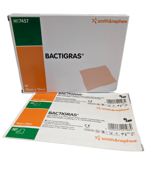 Bactigras 10cm x 10cm Antiseptic Chlorhexidine Dressing