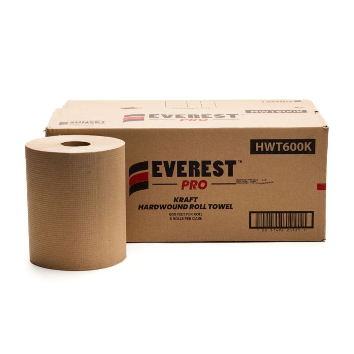 Everest Pro™ Paper Towel Rolls, 1 Ply, 600' Box of 6
