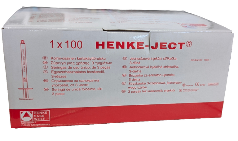 HENKE-JECT 1ml Luer Lock Syringe Low Dead Space (Syringe Only)