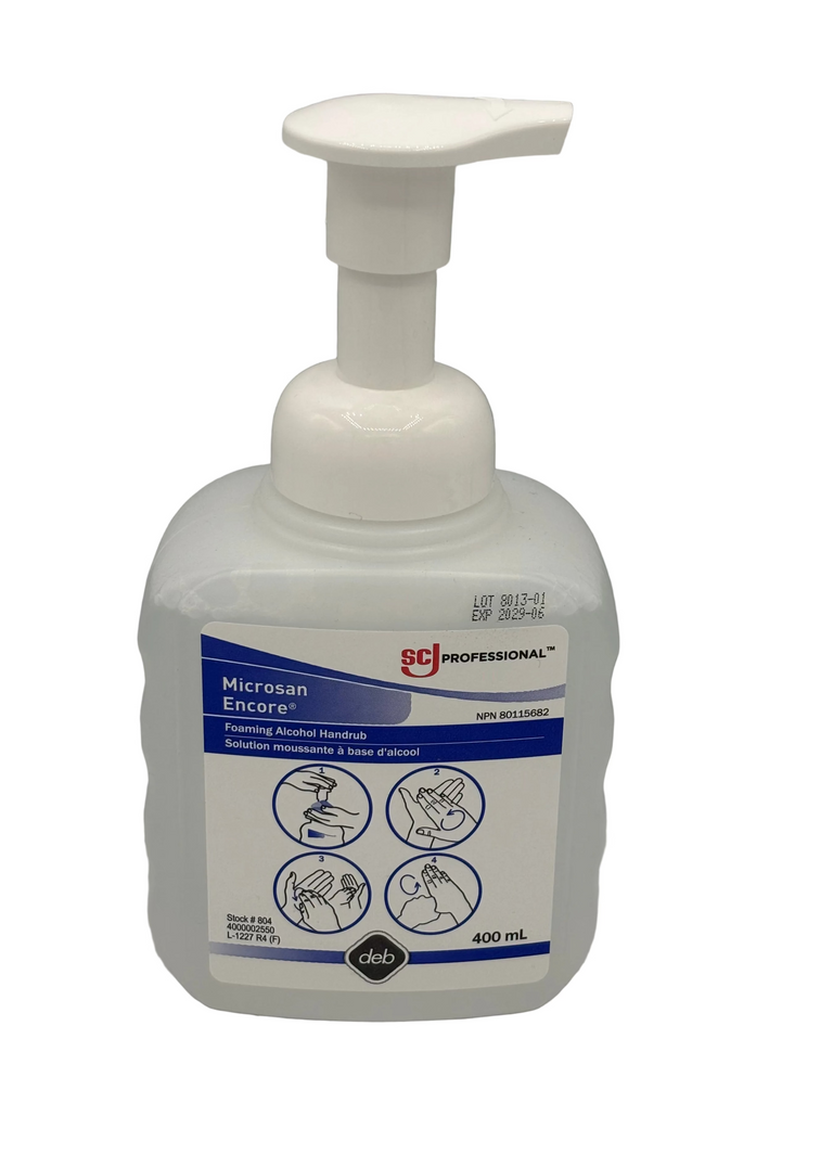 Microsan Encore® Hand Sanitizer, Foaming Alcohol, 400ml Pump Bottle