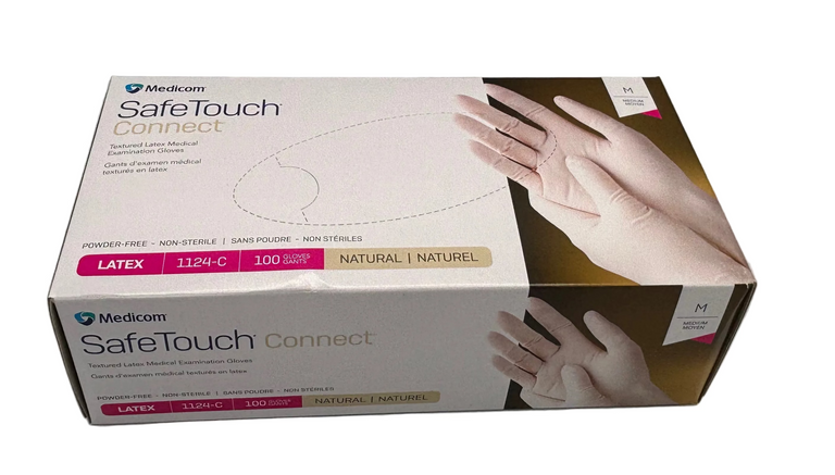Medicom SafeTouch Connect Latex Exam Glove Box of 100