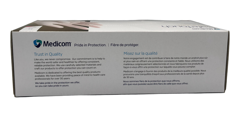 Medicom SafeTouch Connect Latex Exam Glove Box of 100