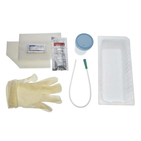 Medline Urethral Catheterization Tray with 14 Fr Catheter | Case of 20 Sterile Kits