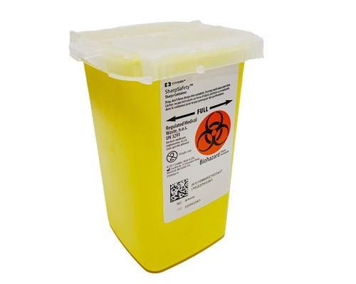 Yellow Monoject Phlebotomy Sharps Containers, 1qt