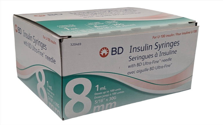 1ml x 30G x 8mm BD Insulin Syringes with BD Ultra-Fine Needle