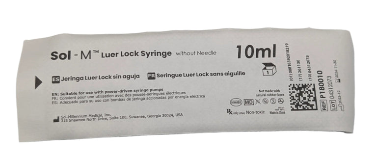 SOL-M 10ml Luer Lock Syringe w/o Needle