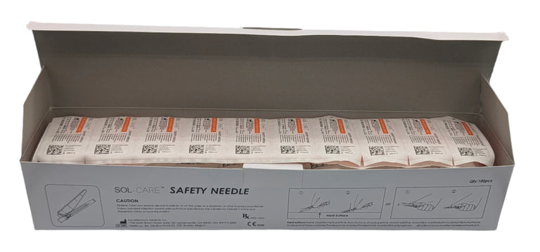 SOL-CARE Safety Needle 25G x 5/8