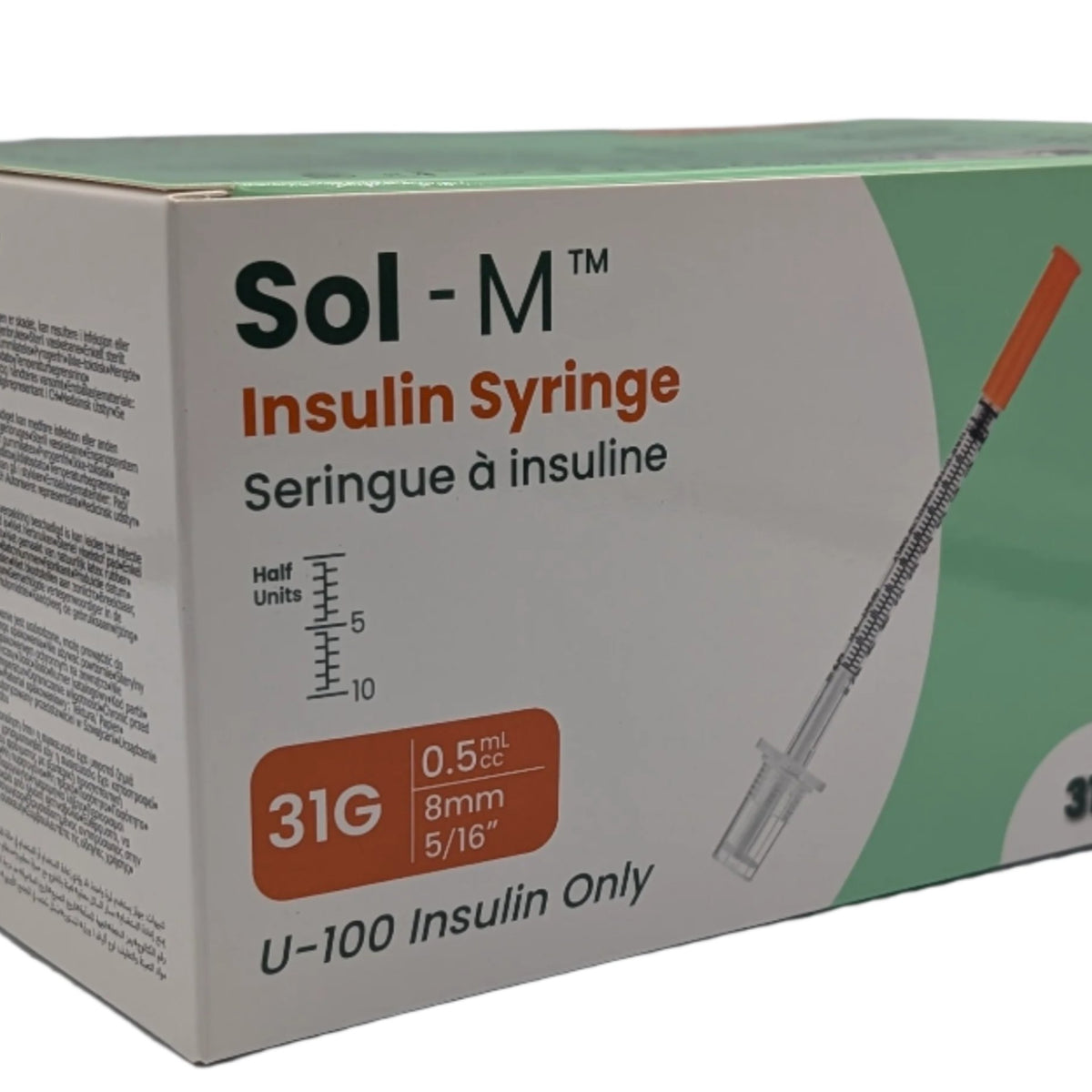 What Issol Injection SOL-M 0.5 mL Insulin Syringe 31G × 8 mm Fixed Needle | U-100 | Box 100