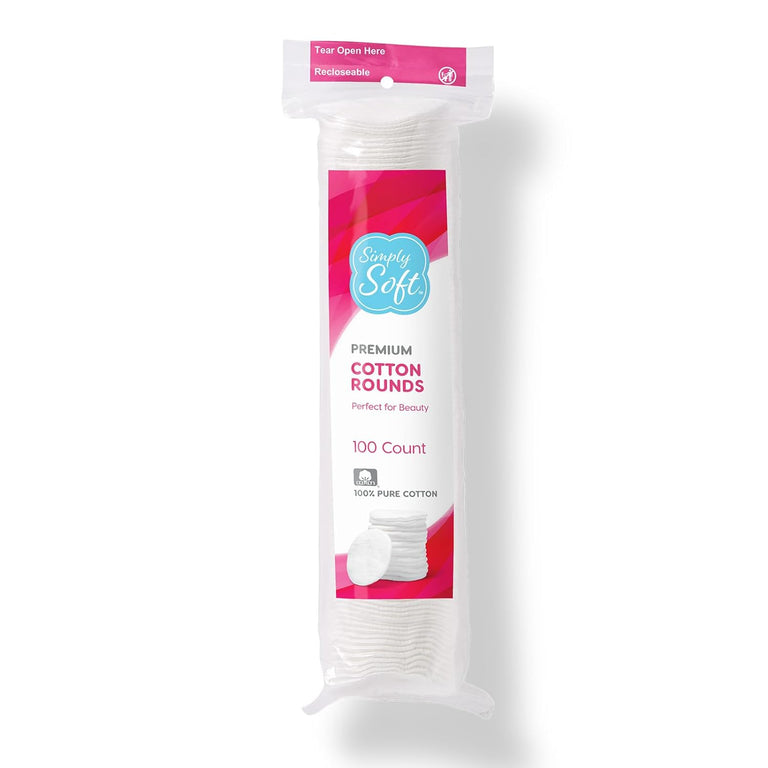 Simply Soft Lint Free Cotton Rounds -Case of 3,600