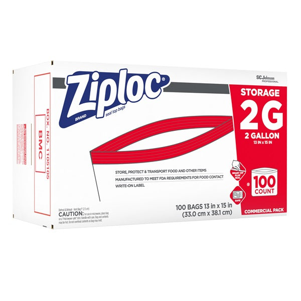 SC Johnson Professional® Ziploc® Bags, 2GL Box of 100