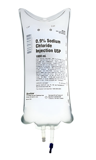 Baxter Normal Saline 1000ml IV Bag